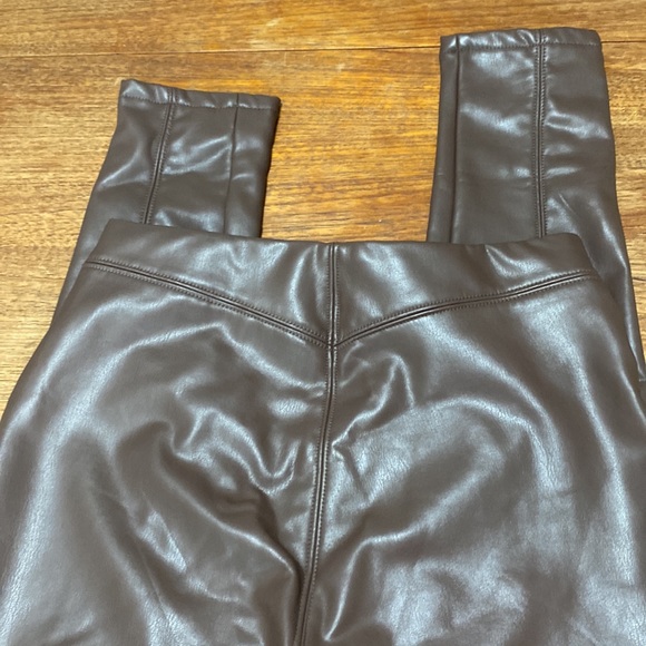 Faux leather legging Ci Sono women’s medium brown high waisted - Picture 5 of 6